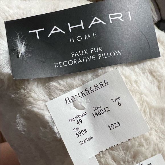Tahari Home Faux Fur Pillow - Picture 3 of 5